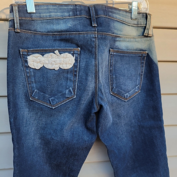 Artisan De Luxe for Free People Patchwork Embroidered Jeans size 27 - Picture 9 of 15